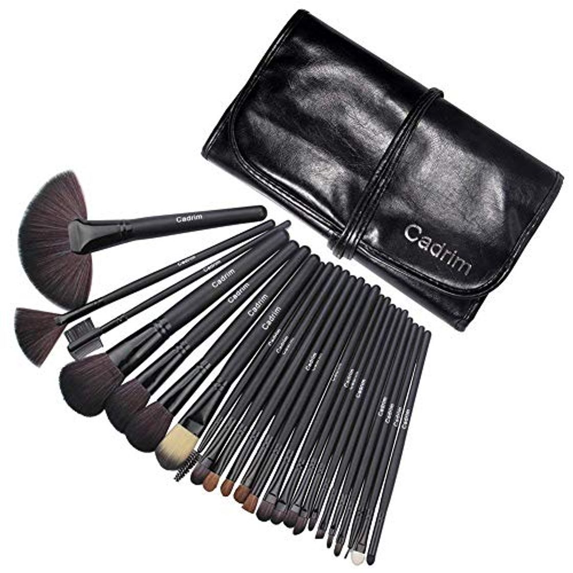 Social Brochas de Maquillaje,Cadrim 24pcs Maquillaje Profesional Pinceles Maquillaje de Ojos Rubor Contorno