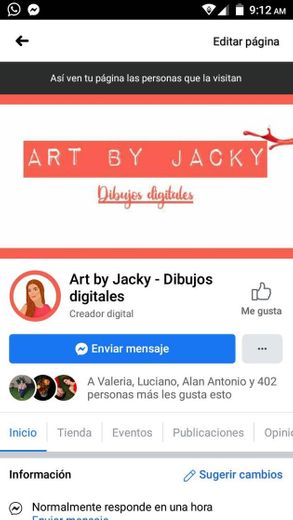 Página de Facebook de dibujos digitales.