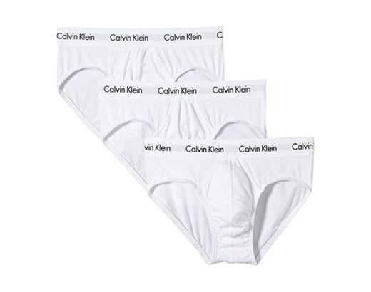 Calvin Klein 3P Hip Brief, Calzoncillos para Hombre