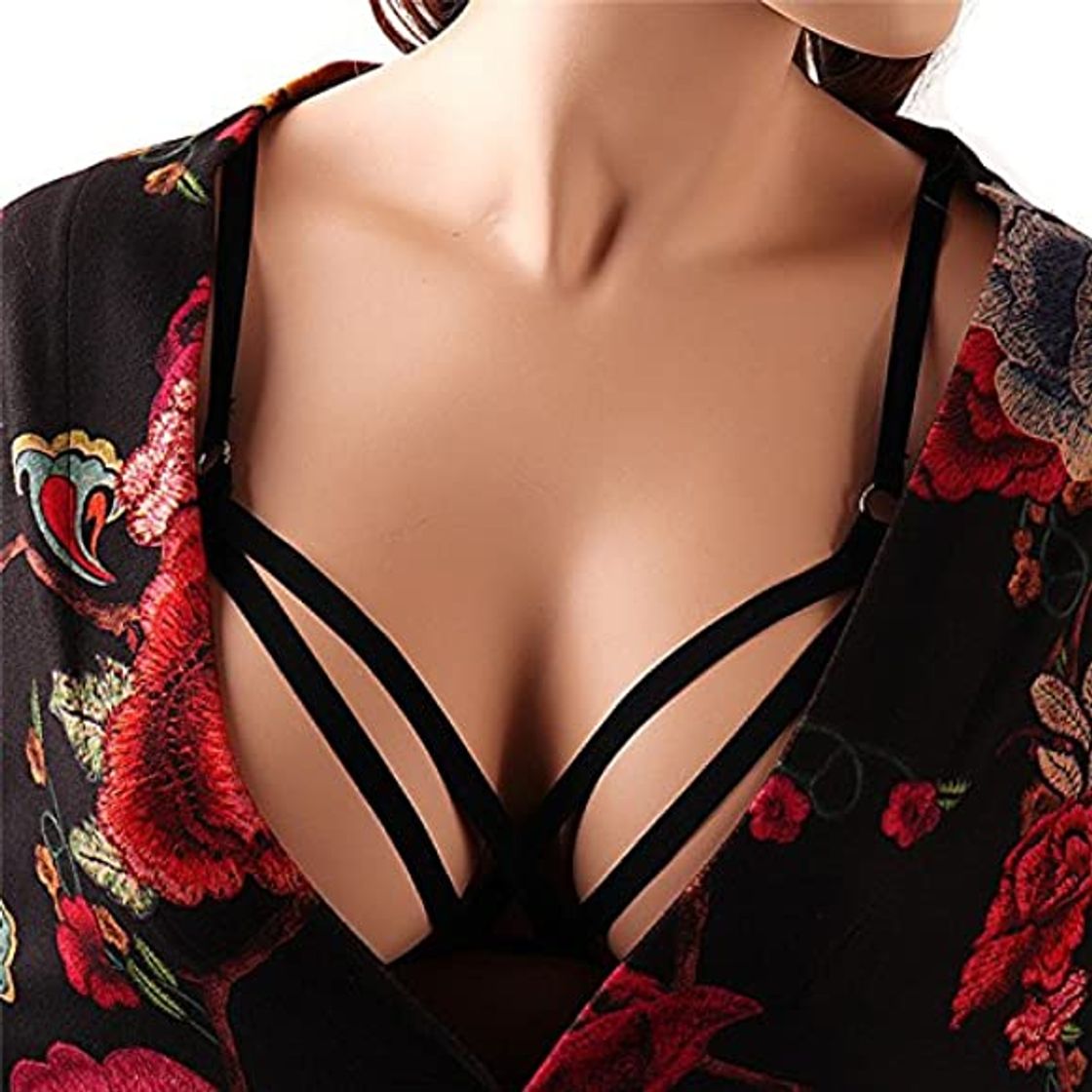 Moda Tenxin Lencería Sexy Mujer Sujetador de arnés para Mujer Sujetador de Jaula elástica Ahueca hacia Fuera el Sujetador Strappy Bustier Push Up Bra