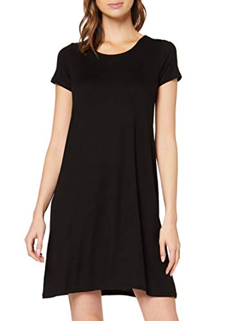 Producto Only Onlbera Back Lace Up S/s Dress Jrs Noos Vestido, Negro