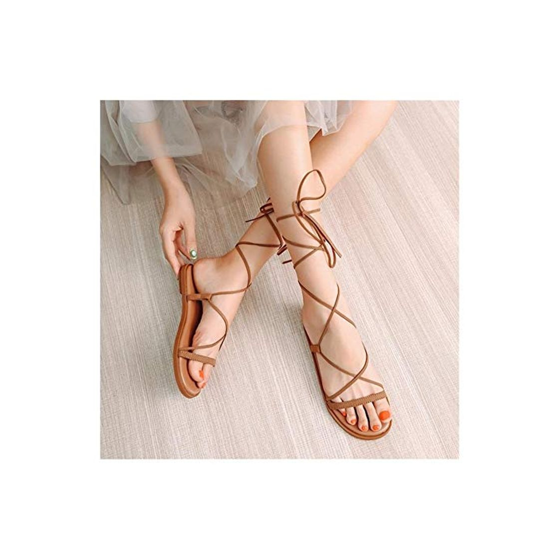 SUIWO Zapatos de Cabeza Redonda sandalias planas salvaje mujeres de las correas de la mujer sandalias de verano sandalias planas Mujeres punta abierta del tobillo Zapatos de mujer sandalias de las muj