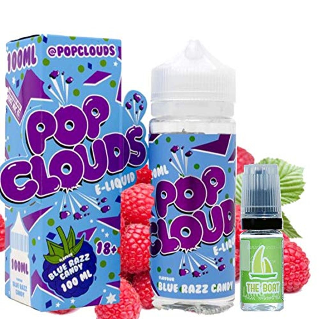 Productos E Liquid POP Clouds Blue Razz 100ml - 70vg 30pg - booster