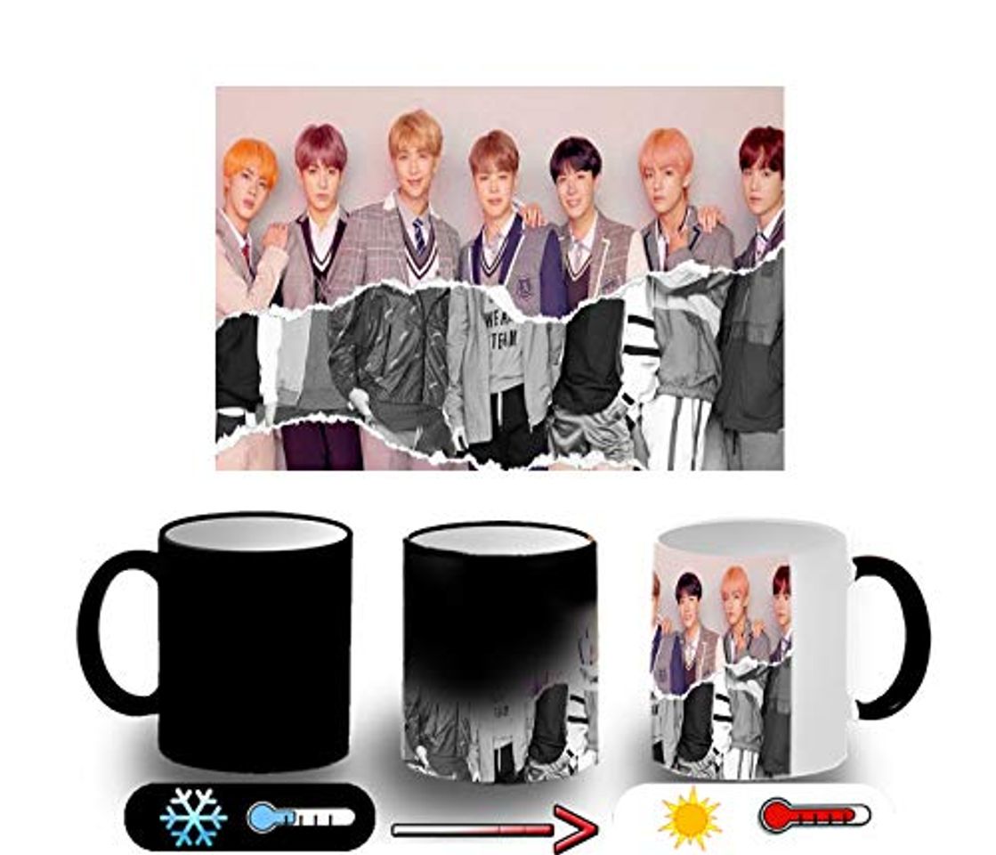 Product MERCHANDMANIA Taza Magica BTS Korea Fake Love Music Magic mug