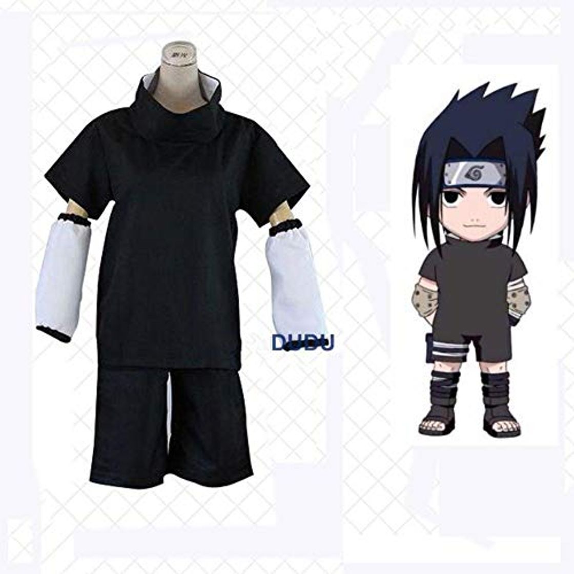 Products Anime Naruto Uchiha Sasuke Disfraces de Cosplay Traje de uniforme de fiesta de lujo con accesorios de armas para ropa de Halloween