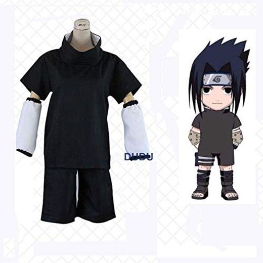 Anime Naruto Uchiha Sasuke Disfraces de Cosplay Traje de uniforme de fiesta de lujo con accesorios de armas para ropa de Halloween