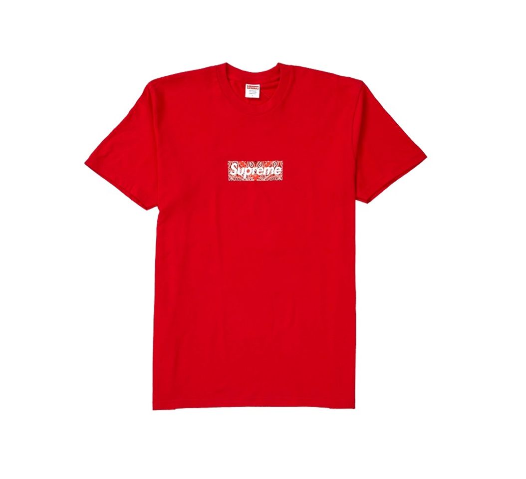 Moda Supreme Bandana Box Logo Tee Red