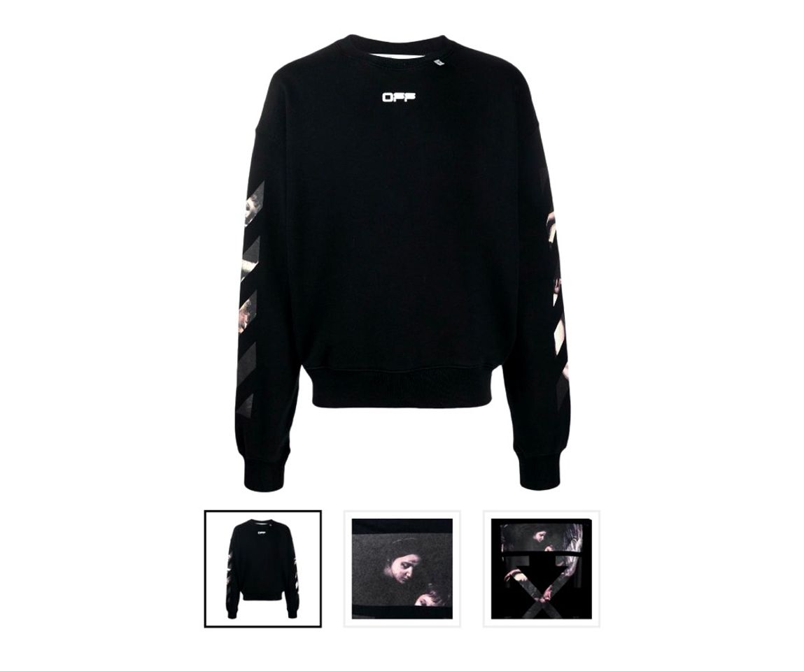 Moda OFF-WHITE Caravaggio Arrows Over Sweatshirt Black/Multicolor