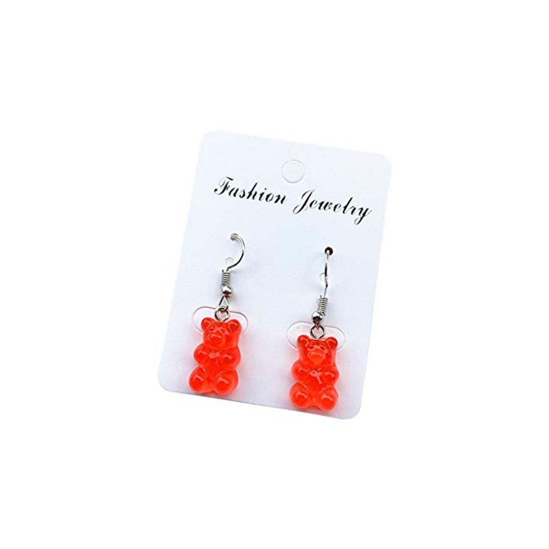 Fashion guangzhou 1 par Creativo Lindo Mini Gummy Bear aretes minimalismo diseño de Dibujos Animados Hembra Ganchos para la Oreja Colgantes joyería Regalo Stud Rojo