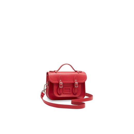 Magnetic Mini Satchel in Leather