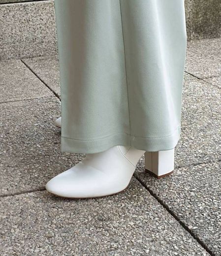 Aldo white high heel boots