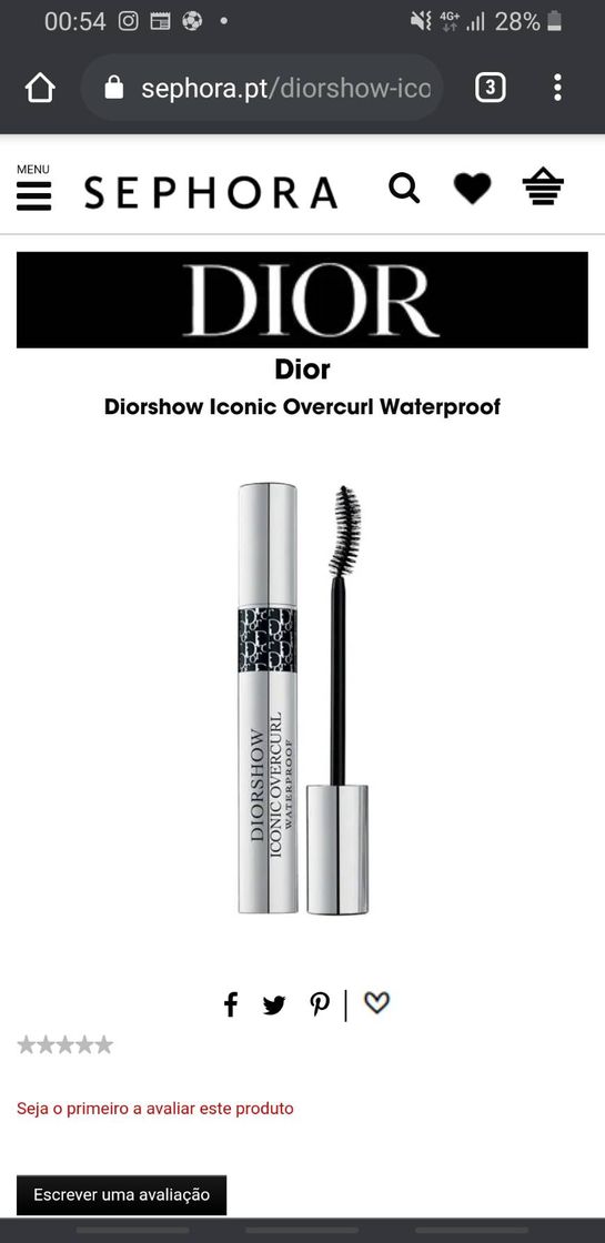 Moda Dior waterproof Mascara