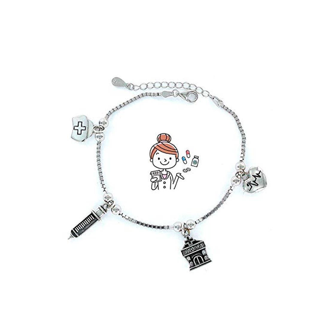 Fashion Eres lo mas mujer Pulseras Profesiones Plata