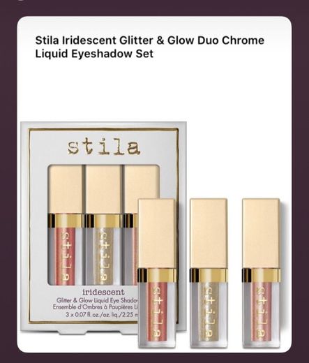Stila Iridescent Glitter & Glow Duo Chrome Liquid Eyeshadow Set