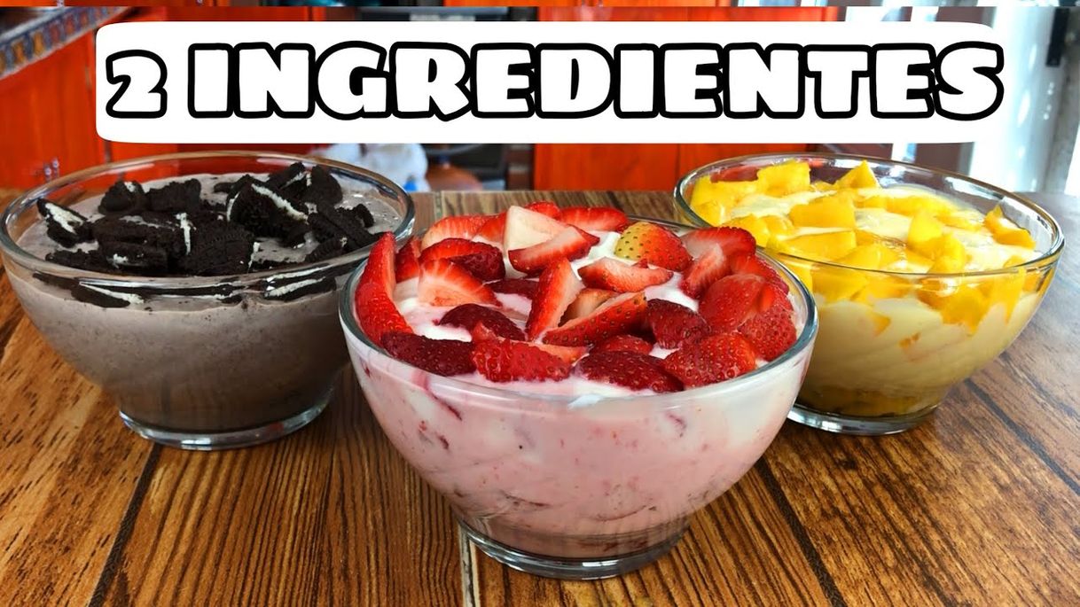 Moda 3 postres con 2 INGREDIENTES (muy fáciles y rápidos)