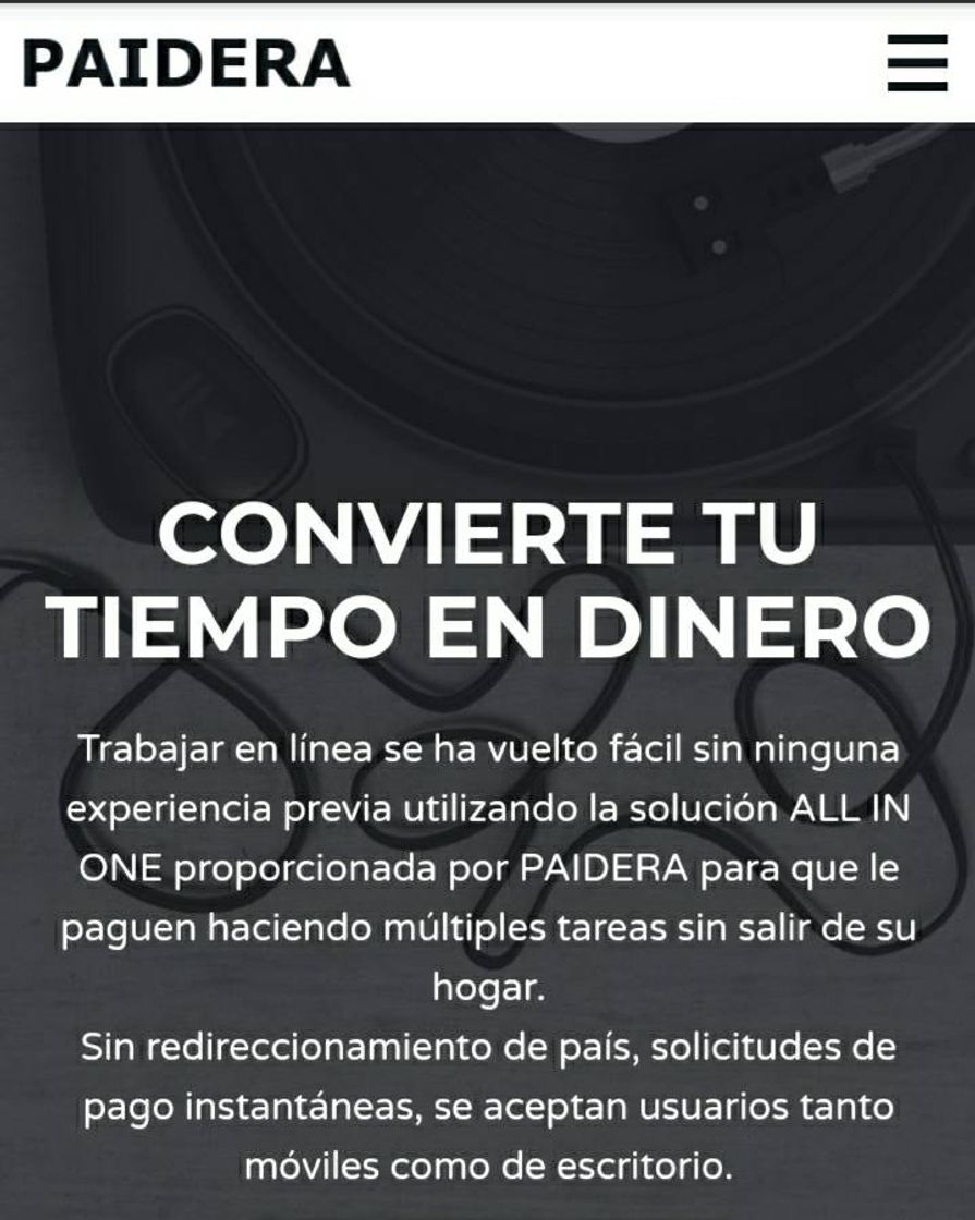 Paidera Web