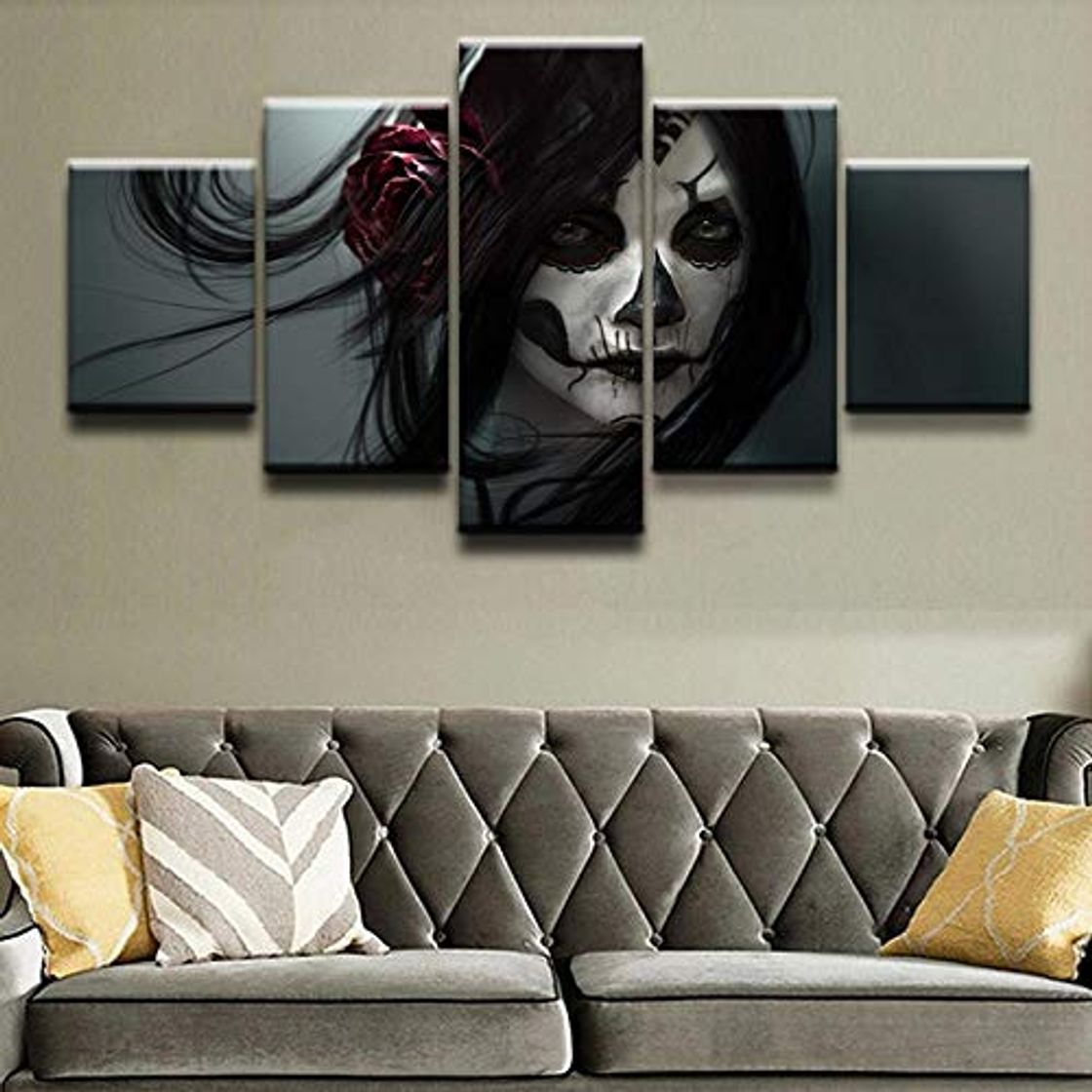 Productos ManMan decoración Cuadro En Lienzo 5 Partes Poster Arte De La Pared Imagen Pintura 150*80Cm Cuadros Modulares Impresión En Lienzo Decoración Sala De Estar Arte De La Pared Cartel Decorativo Para El Ho