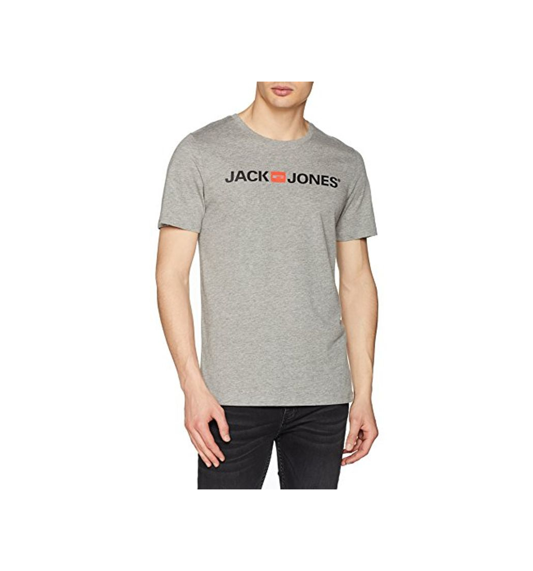 Social JACK & JONES Jjecorp Logo tee SS Crew Neck Noos Camiseta, Gris