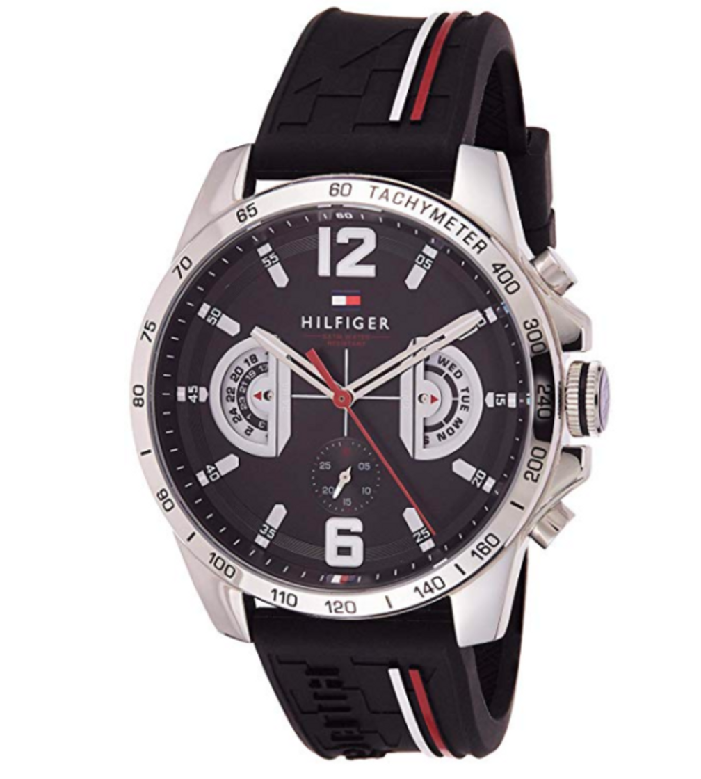 Social Tommy Hilfiger Reloj Multiesfera para Hombre de Cuarzo con Correa en Acero