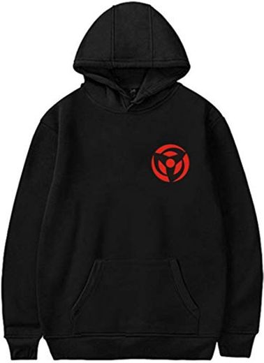 EMILYLE Naruto Uchiha Clan Syarinngann Japón Cómico Casual Sudadera con Capucha Deportiva