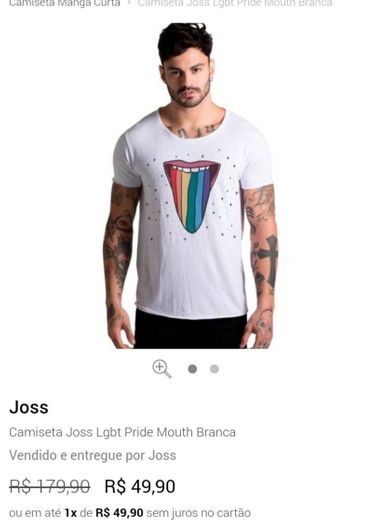 Camiseta Joss Lgbt Pride Mouth Branca - Compre Agora | Dafiti Brasil