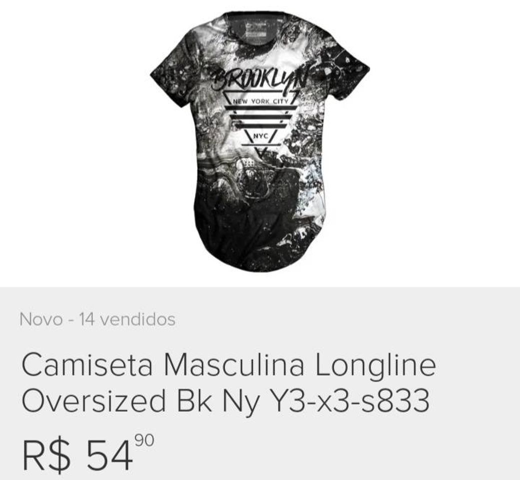 Fashion Camiseta longline oversized by ny