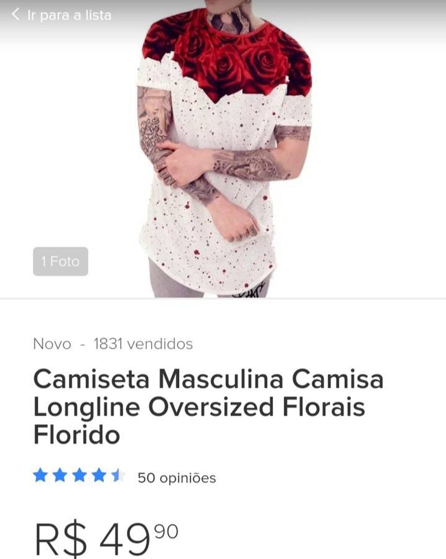 Moda Camiseta longline oversized 