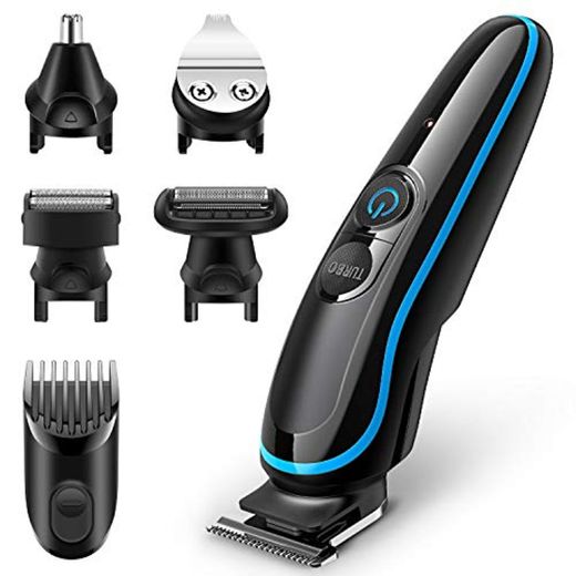 Babacom Maquina Cortar Pelo Profesional, 5 en 1 Multifuncional Cortapelos Hombre, USB