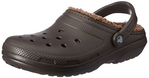 Crocs Classic Lined Clog, Zuecos Unisex Adulto, Marrón