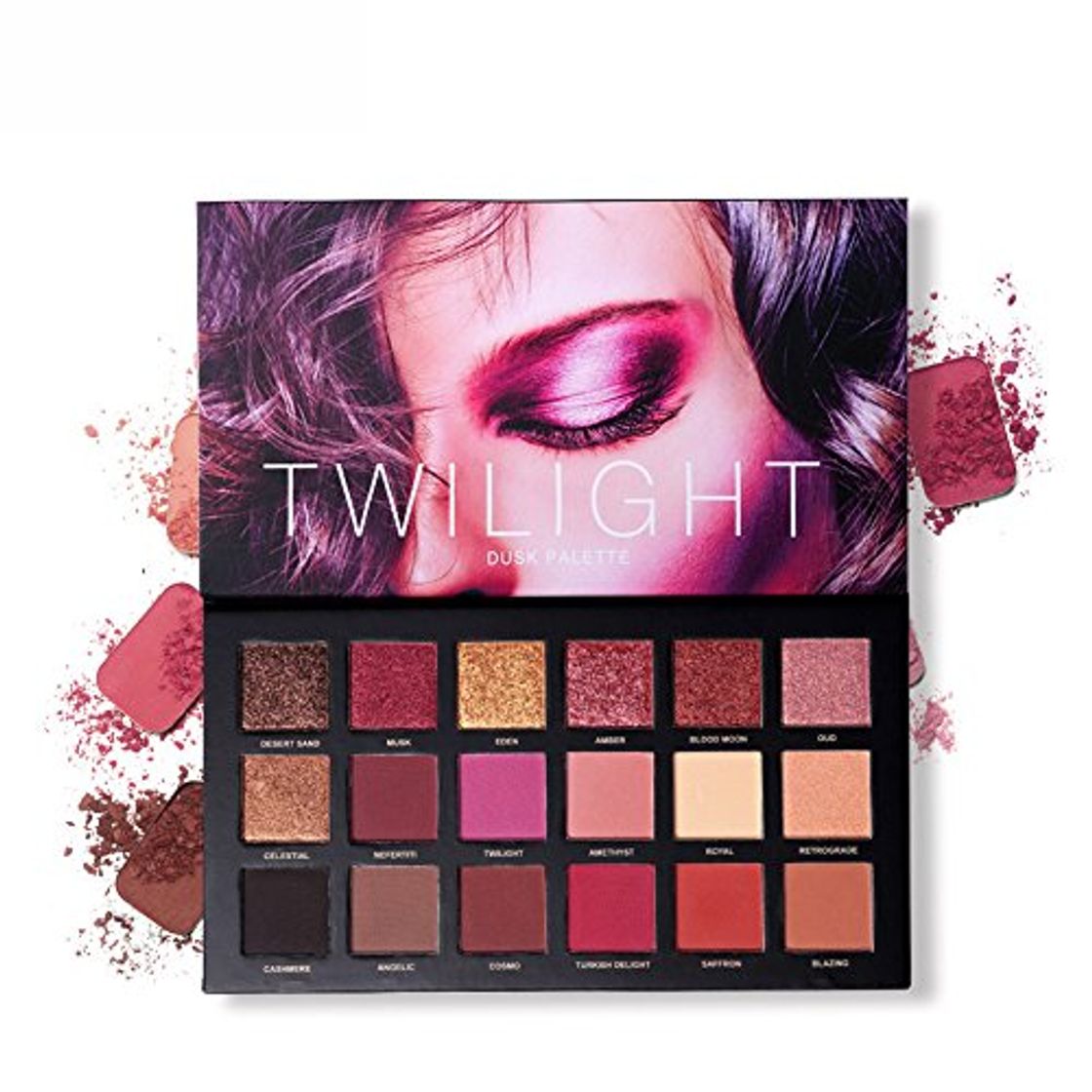 Social UCANBE 18 Colores Paletas de Sombras de Ojos Paletas de Colores Mate y Brillantes para Maquillaje Profesional Cosmético Multifuncional