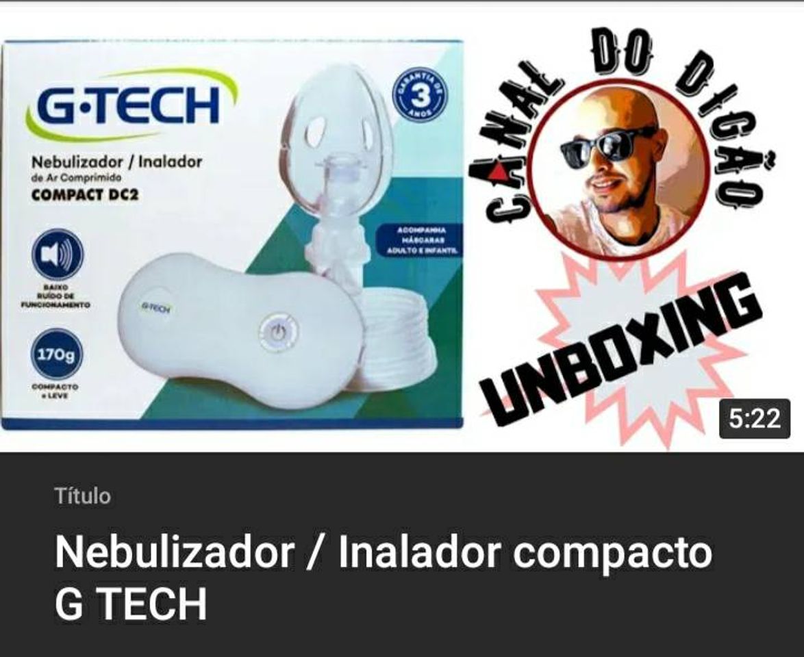 Social Unboxing Nebulizador compacto g-tech 