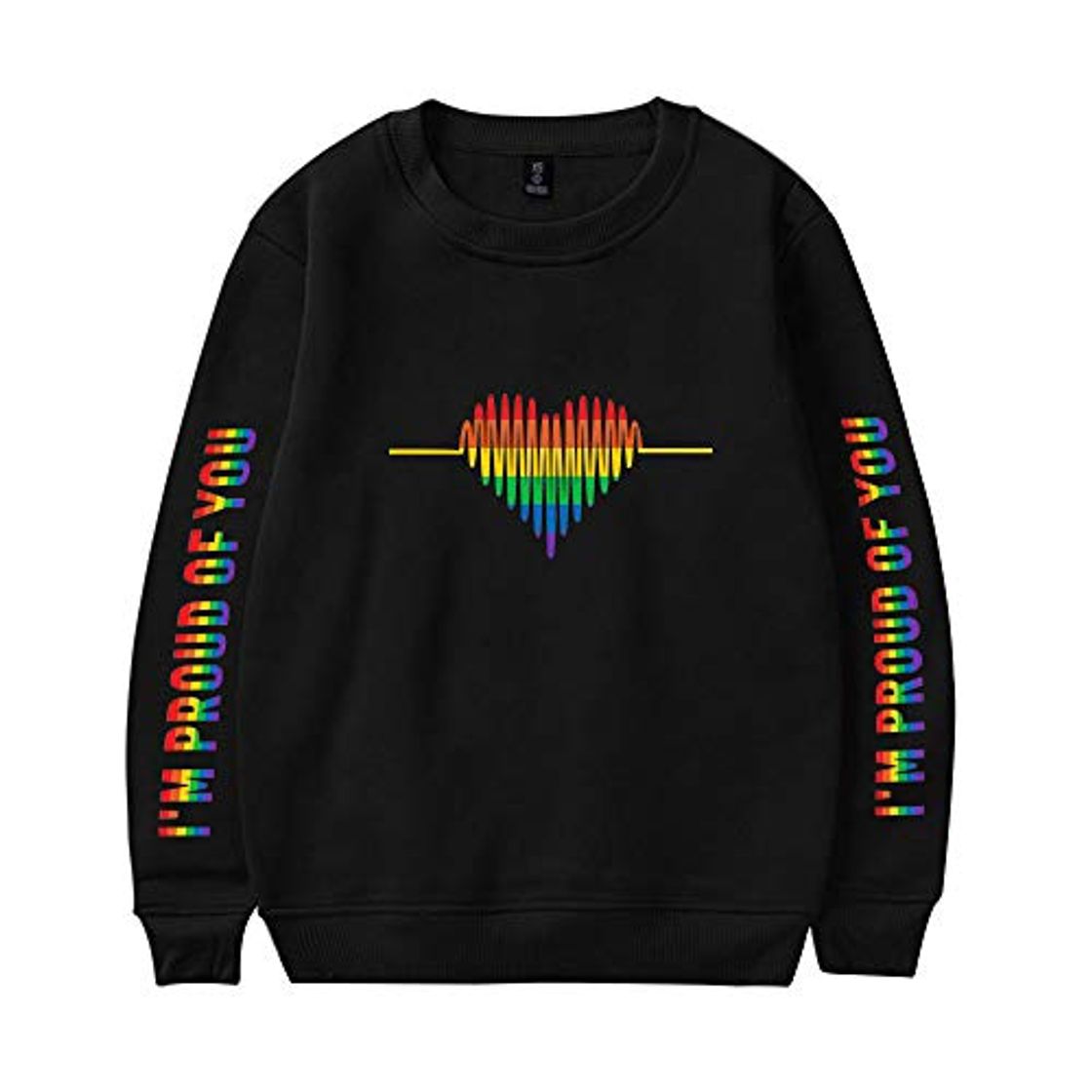 Social Camiseta LGBT Unisex Sudadera Sin Capucha Deporte Hombre Mujer Camisa Cuello Redondo Blusa Manga Larga Pullover Hip Hop Sweatshirt Baggy Jumper Top Sueter Jerseis Shirt A18323WY011XL