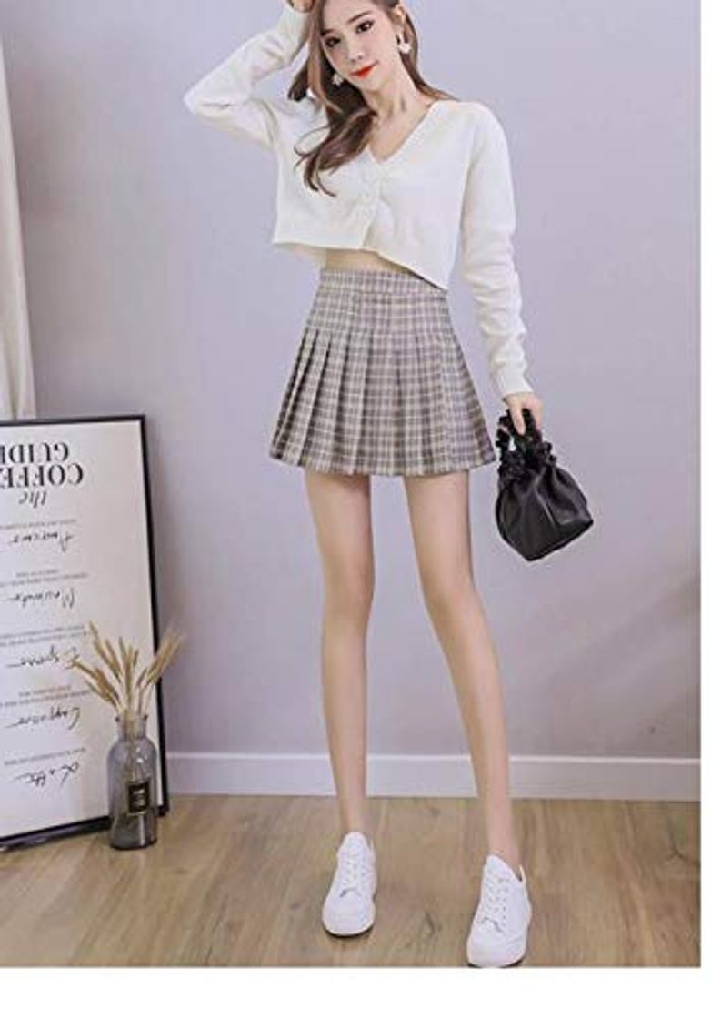Social Falda Plisada Cintura Alta Casual Verano Falda Plisada Plus Size Fashion Harajuku