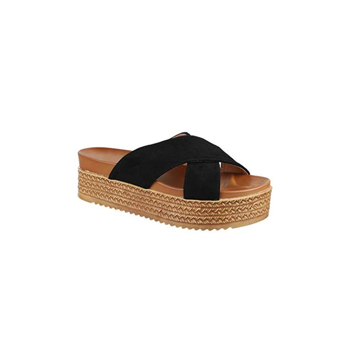 Social Elara Sandalia Mujer con Plataforma Alta Chunkyrayan Negro TH82240 Black