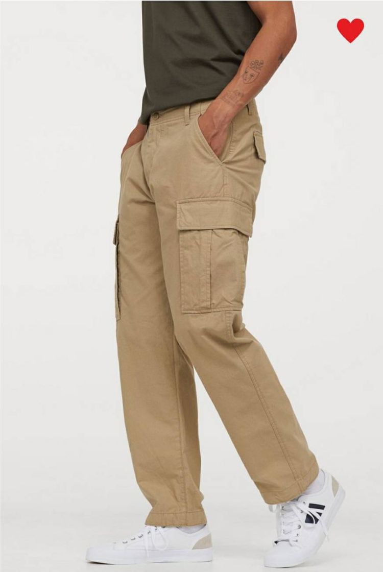 Calças cargo Regular Fit - Bege - HOMEM | H&M 