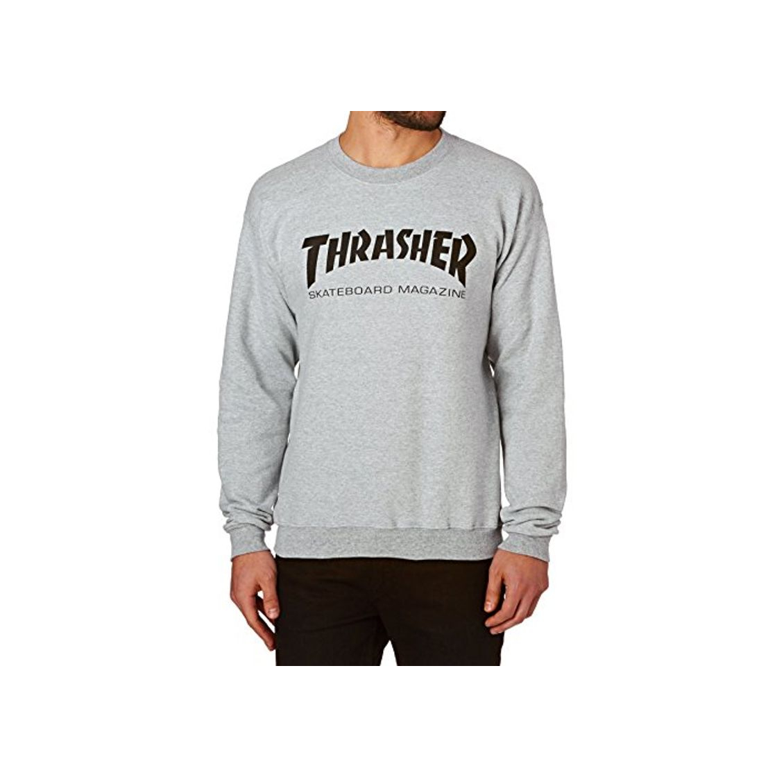 Moda SUDADURA THRASHER MAGAZINE CREW MAG GRIS - M