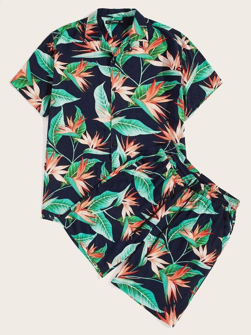 Moda 🌴Camisa e short tropical🌴