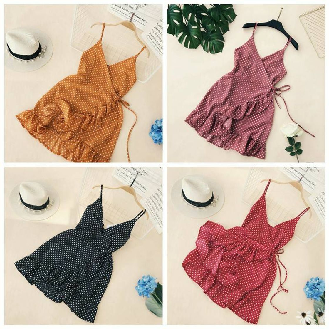 Social Vestido curto de bolinhas