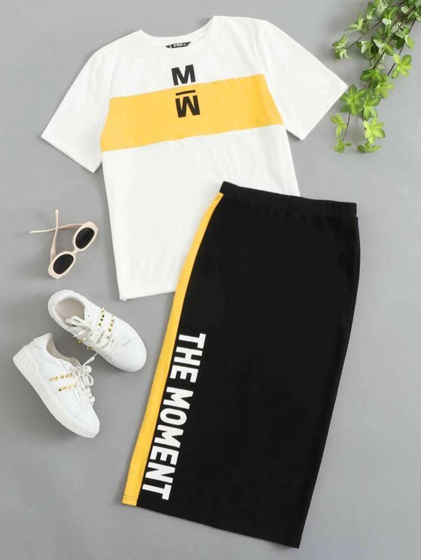 Social Conjunto saia e blusa