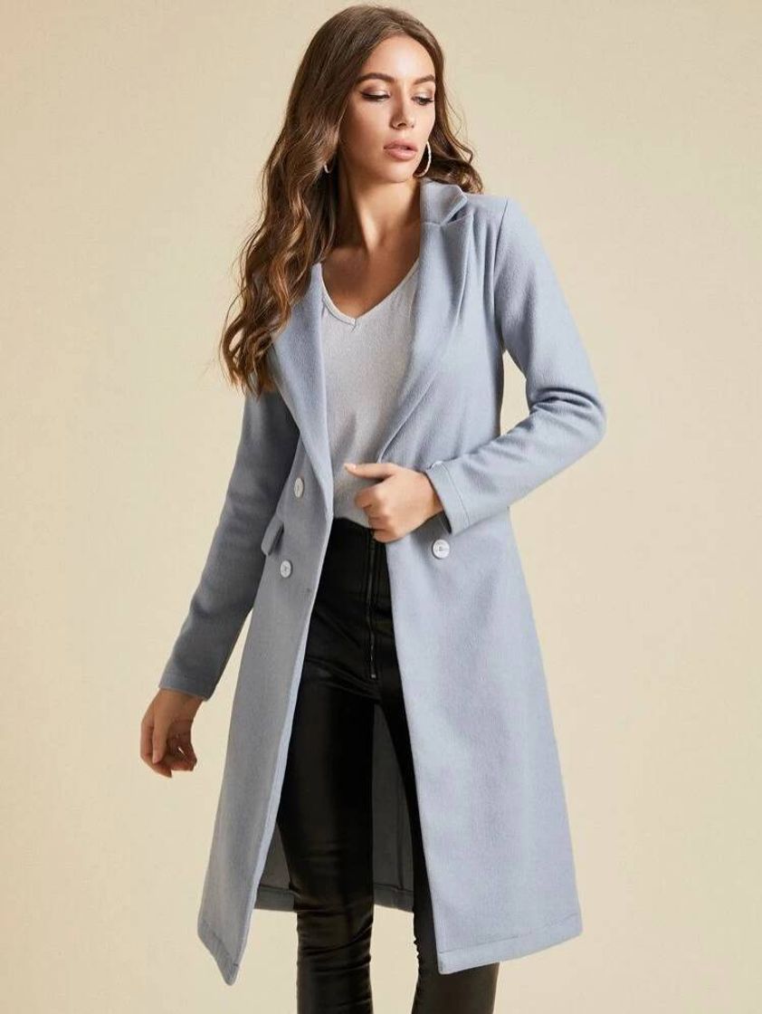 Social Casaco longo azul claro
