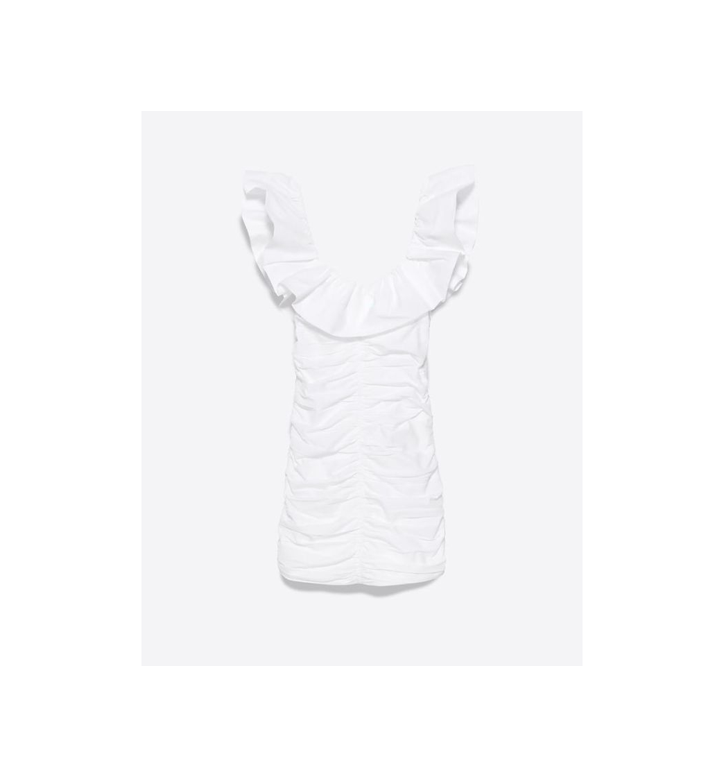 VESTIDO POPELINA DRAPEADO 