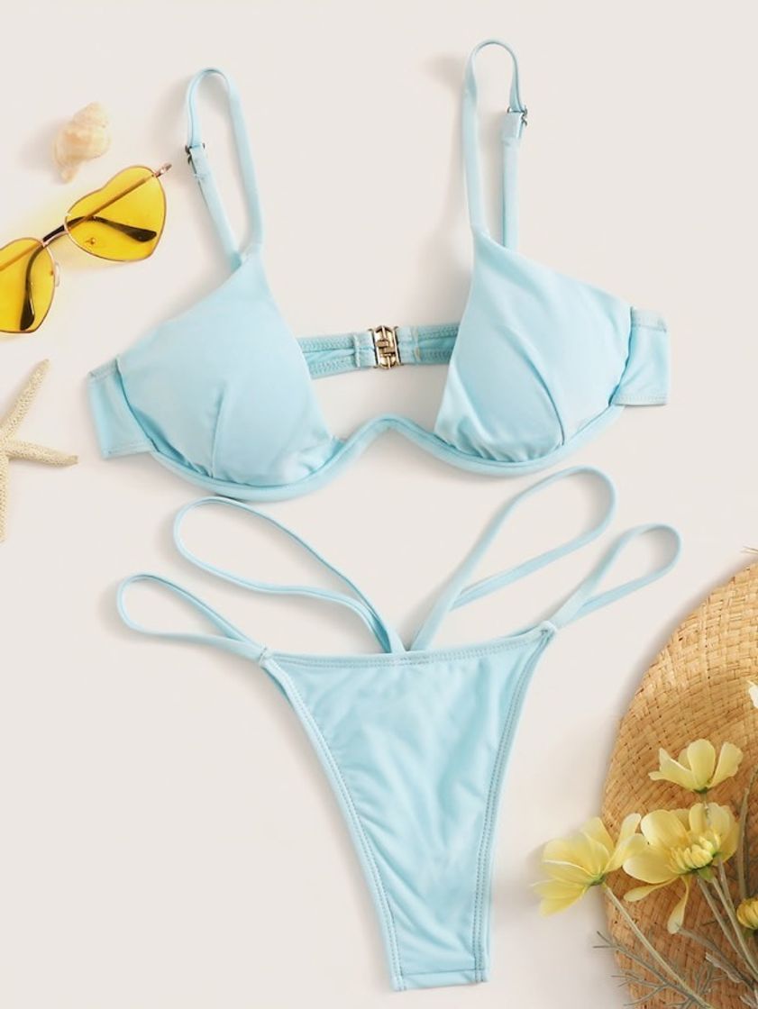 Fashion Top und Tanga Bikini Set | SHEIN