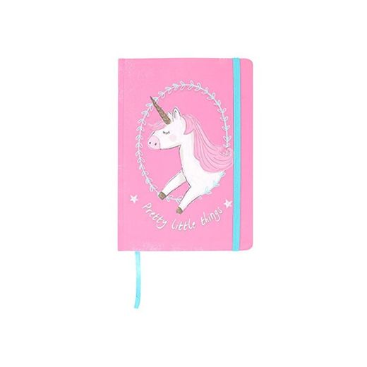 Libreta tamaño A5 rosa con diseño de unicornio para niña