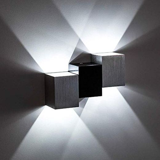 Glighone Apliques de Pared LED 6W Lámpara de Pared Interior Luz Moderna