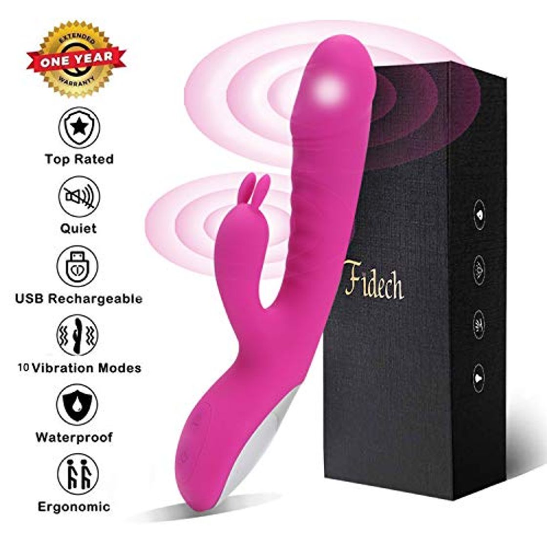 Social Fidech Masajeador Portátil de Silicona para Mujeres