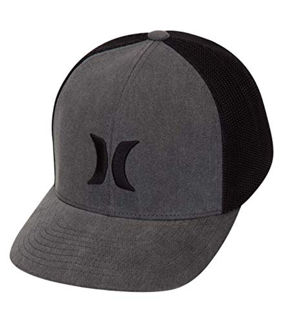 Social Hurley M Icon Textures Hat Gorra, Hombre, Light Carbon, L