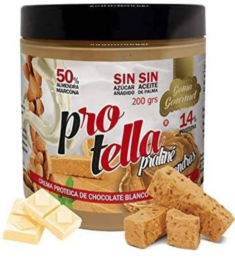 Amazon Protella crema de chocolate blanco con almendras