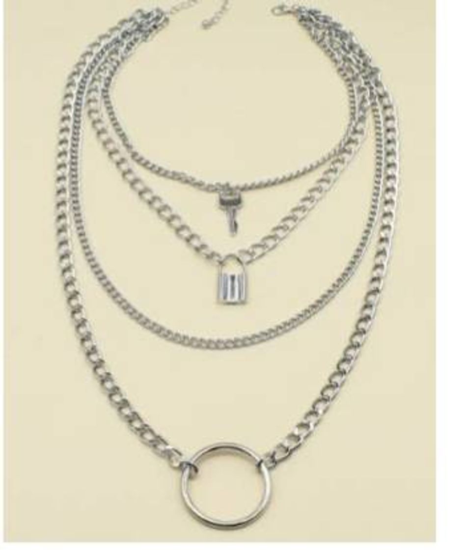 Fashion Lock Layered Chain Necklace | SHEIN 