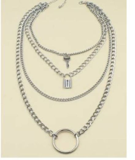Lock Layered Chain Necklace | SHEIN 