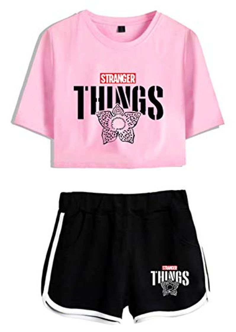 Product HUASON Stranger Things Camisetas Tops Shorts Verano Traje de Ropa Deportiva Casual